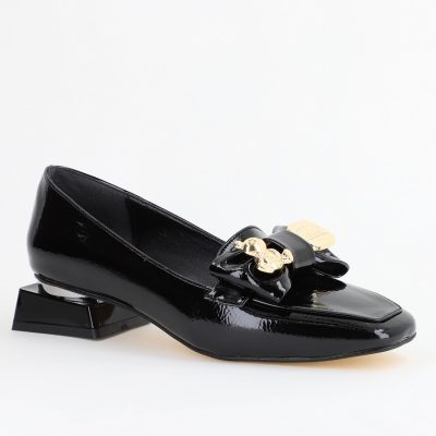 Pantofi cu Toc jos Eleganti din Piele Ecologica Negru - BS161BA2308180