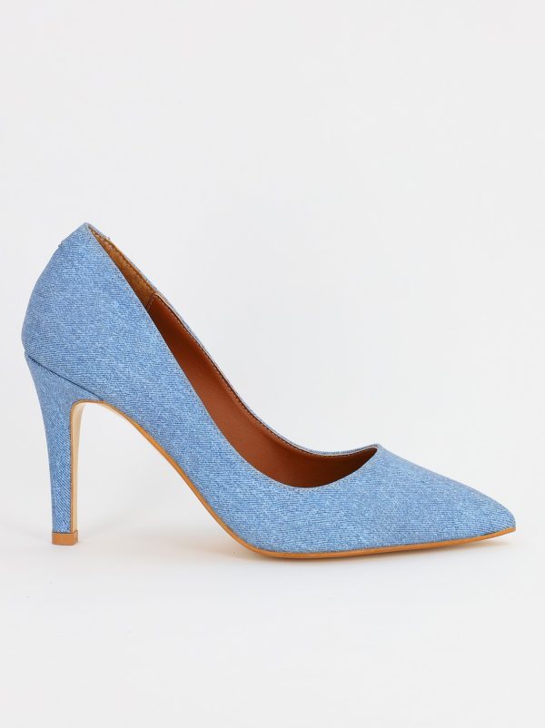 Pantofi Dama cu Toc subtire stiletto albastru deschis denim (BS799AY2308102) 120