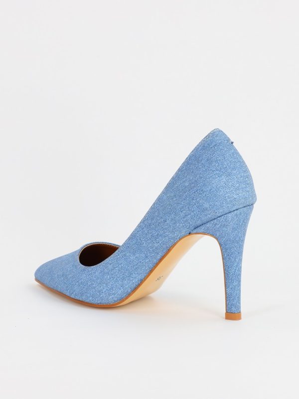 Pantofi Dama cu Toc subtire stiletto albastru deschis denim (BS799AY2308102) 121