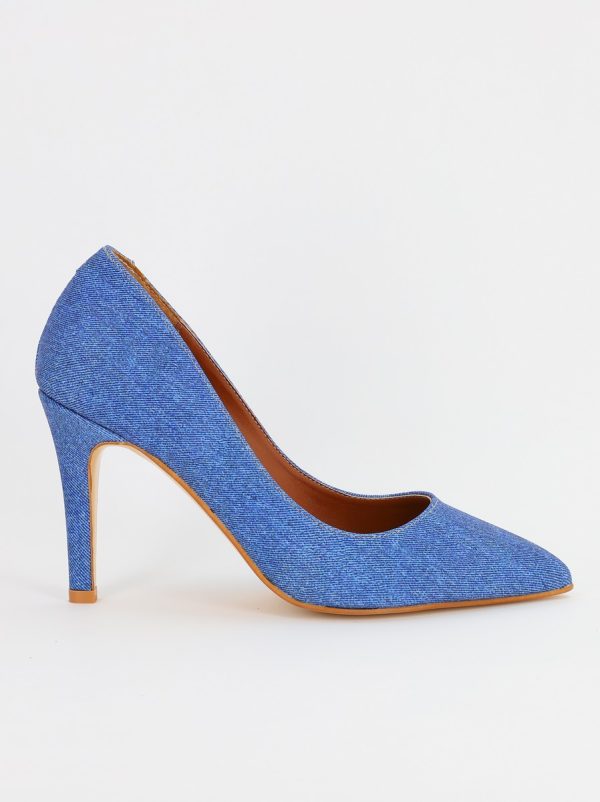 Pantofi Dama cu Toc subtire stiletto albastru inchis denim (BS799AY2308103) 121