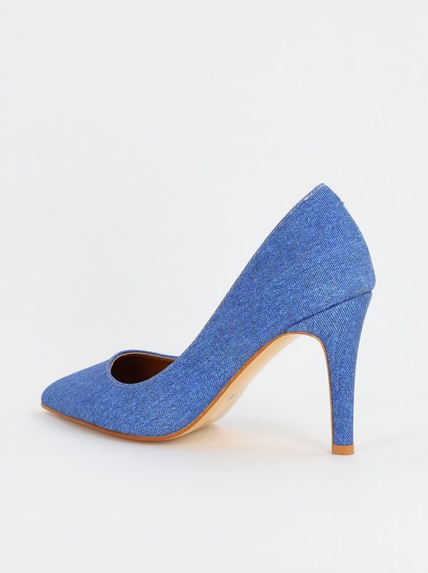 Pantofi Dama cu Toc subtire stiletto albastru inchis denim (BS799AY2308103) 122
