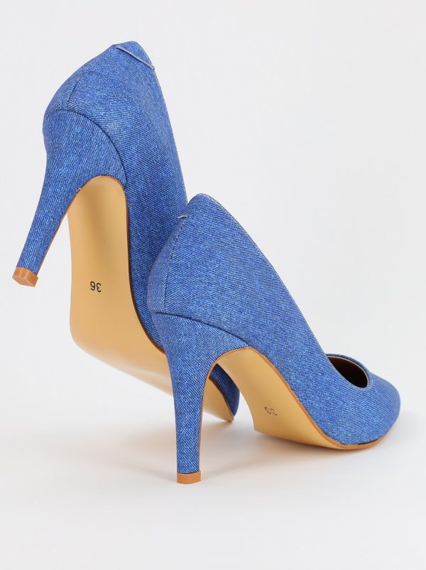 Pantofi Dama cu Toc subtire stiletto albastru inchis denim (BS799AY2308103) 120