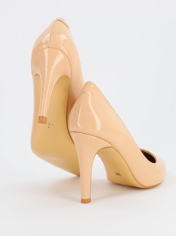 Pantofi Dama cu Toc subtire stiletto bej incretit(BS799AY2308124) 120