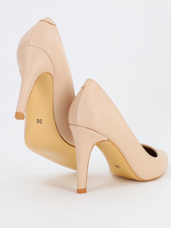 Pantofi Dama cu Toc subtire stiletto bej mat(BS799AY2308125) 119