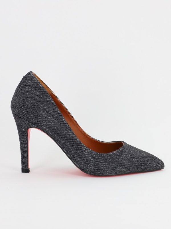 Pantofi Dama cu Toc subtire stiletto gri inchis denim (BS799AY2308101) 120