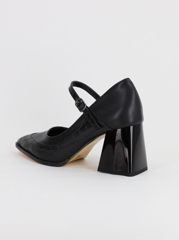 Pantofi Dama Piele Eco vartf ascutit cu Toc negru (BS761PT2308150) 120