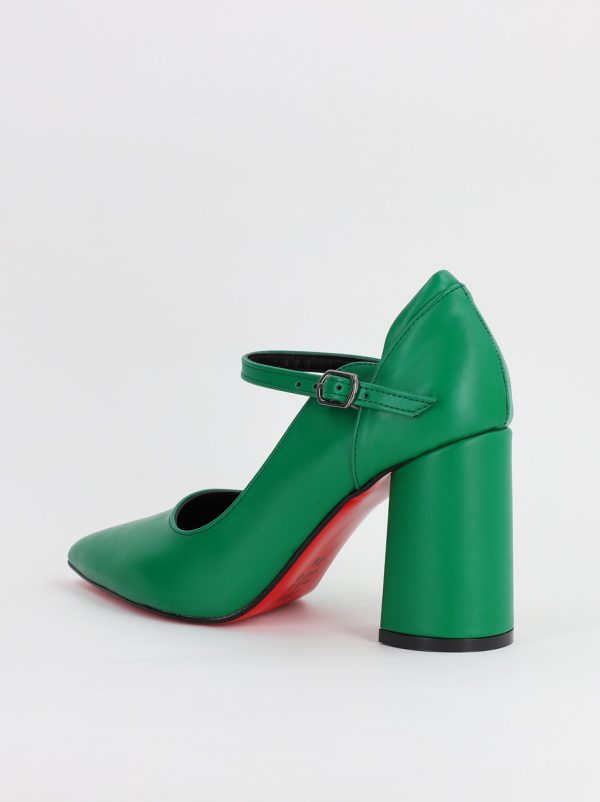 Pantofi Dama Piele Eco Vartf Ascutit cu Toc Verde (BS901AY2308164) 120