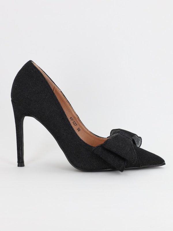 Pantofi Dama stiletto denim cu fundita neagra (BS27S2307049) 119