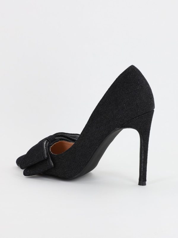 Pantofi Dama stiletto denim cu fundita neagra (BS27S2307049) 120