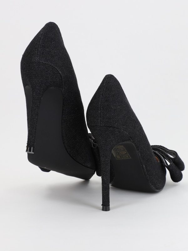 Pantofi Dama stiletto denim cu fundita neagra (BS27S2307049) 121