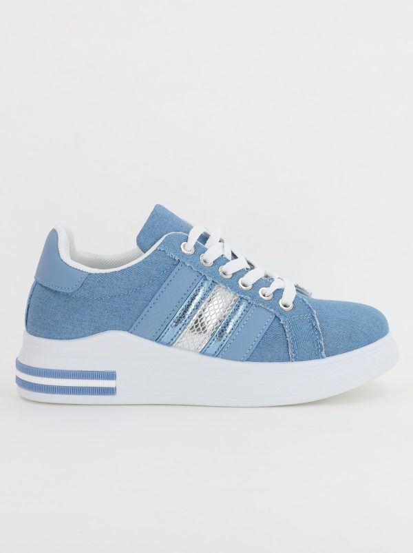 Pantofi Sport Dama cu șiret denim albastru BS248EV2307128 122