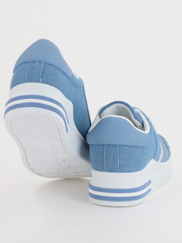 Pantofi Sport Dama cu șiret denim albastru BS248EV2307128 120
