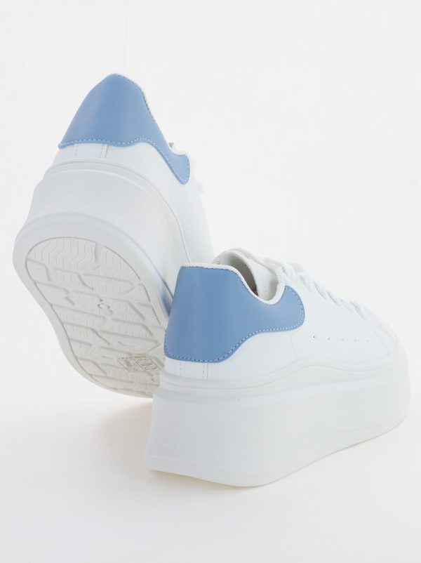 Pantofi sport dama cu talpa groasa Alb-albastru (BS109BO2307059) 120