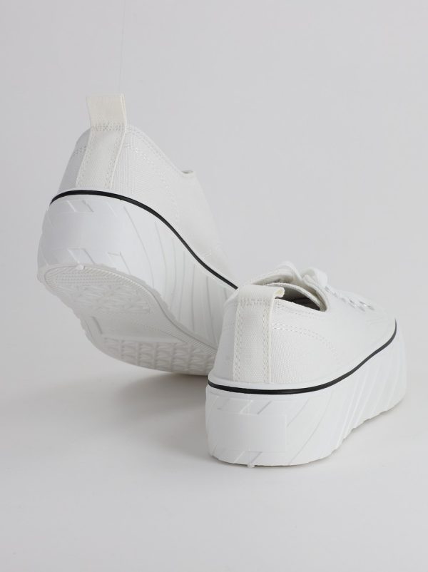 Pantofi sport dama tenisi talpa groasa alb (BS46EV2307156) 119