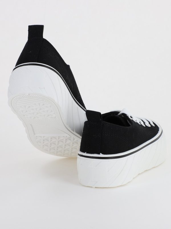 Pantofi sport dama tenisi talpa groasa negru (BS46EV2307158) 119