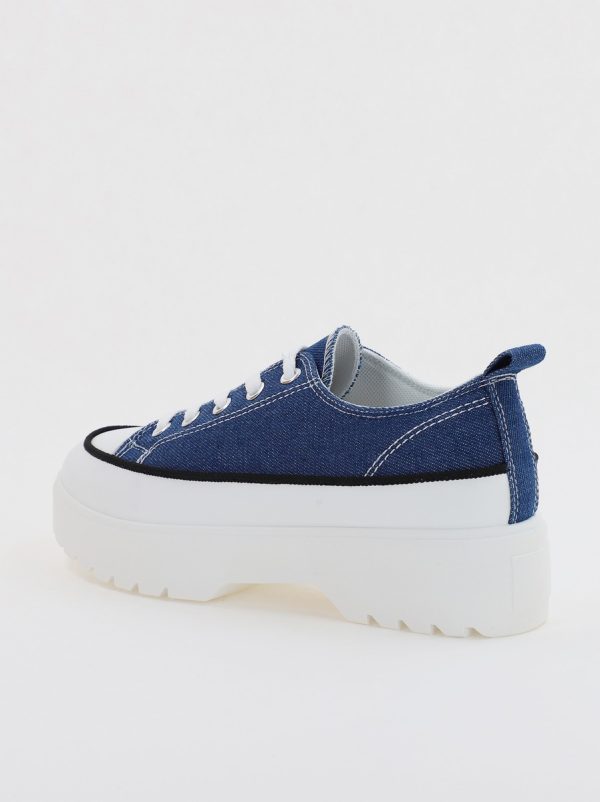 Pantofi Sport Dama tip teniși cu șiret albastru BS116BO2307063 124