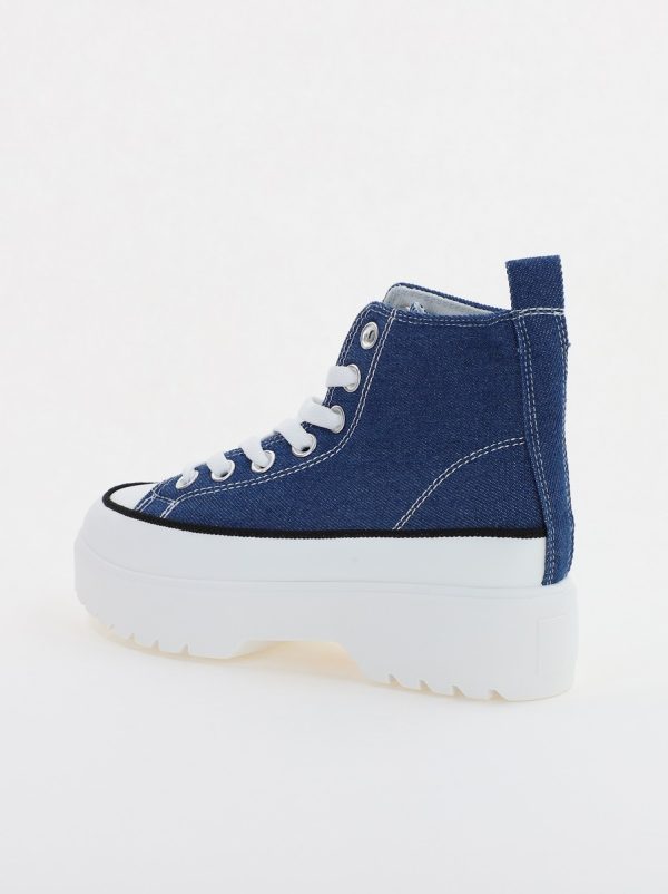 Pantofi Sport Dama Tip Teniși înalt cu șiret Albastru BS115BO2307067 124