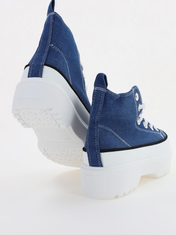 Pantofi Sport Dama Tip Teniși înalt cu șiret Albastru BS115BO2307067 120