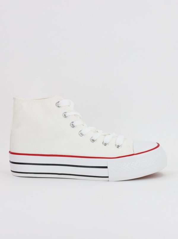 Pantofi sport pentru femei de tip teniși de culoare Alb design înalt BS308A2307153 122