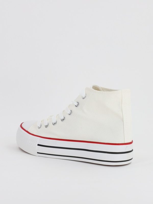 Pantofi sport pentru femei de tip teniși de culoare Alb design înalt BS308A2307153 124