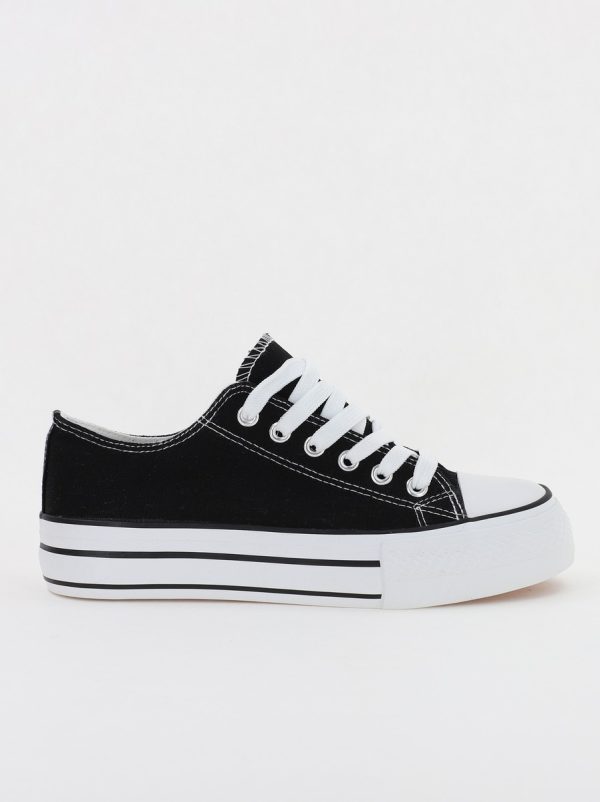 Pantofi sport pentru femei model teniși culoare neagră BS307A2307147 122
