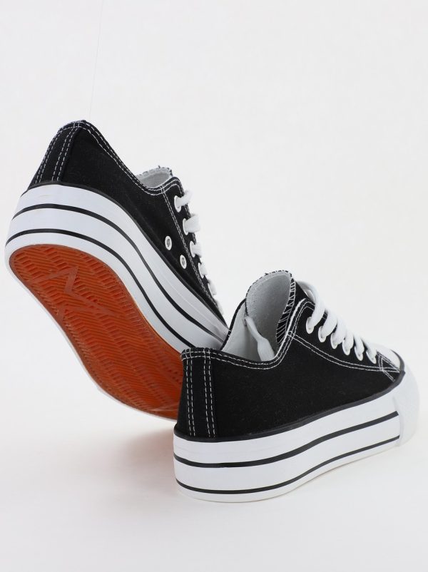 Pantofi sport pentru femei model teniși culoare neagră BS307A2307147 120