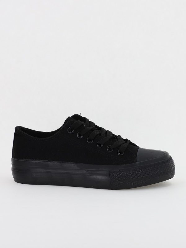 Pantofi sport pentru femei model teniși culoare negru total BS307A2307149 122