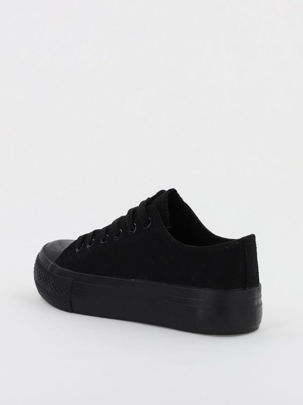 Pantofi sport pentru femei model teniși culoare negru total BS307A2307149 124