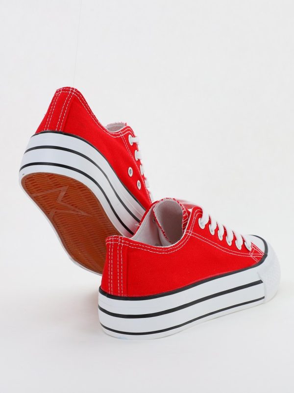 Pantofi sport pentru femei model teniși culoare rosie BS307A2307148 124
