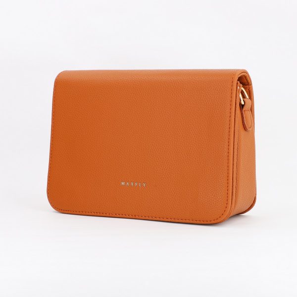 Poseta dama casual de umar din piele ecologica cu un compartiment maro BS7805K2307240 123