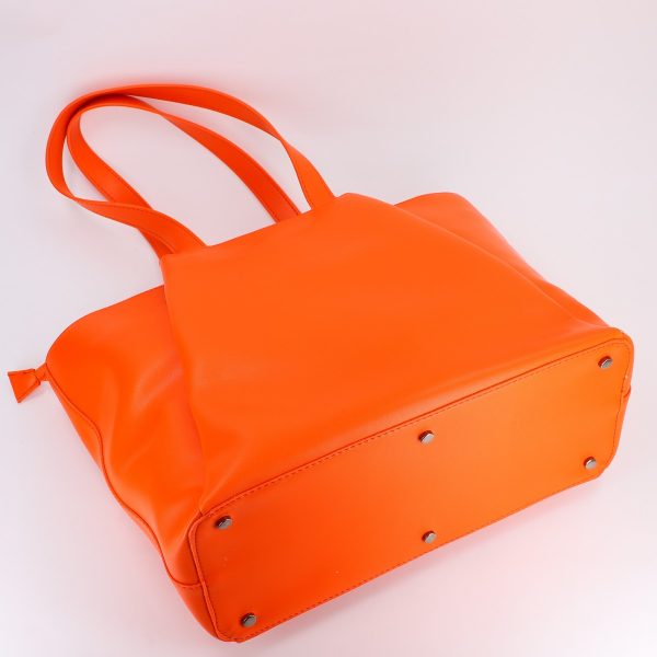 Set Geanta Shopper cu Portofel Piele Ecologica Portocaliu (BS49SET2308204) 123