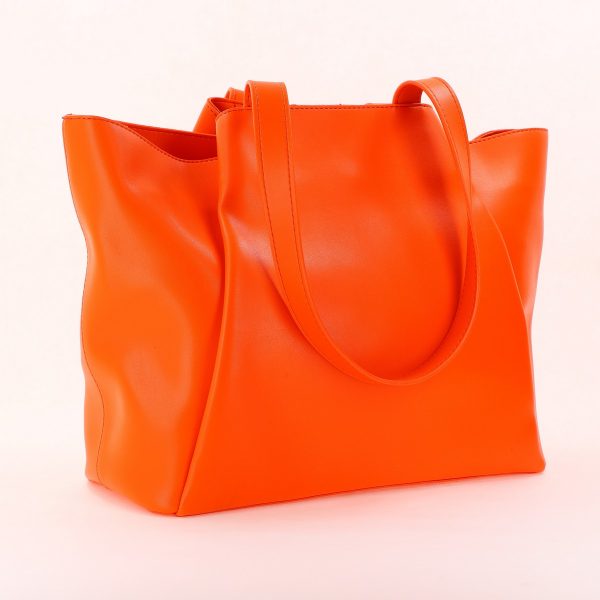 Set Geanta Shopper cu Portofel Piele Ecologica Portocaliu (BS49SET2308204) 120