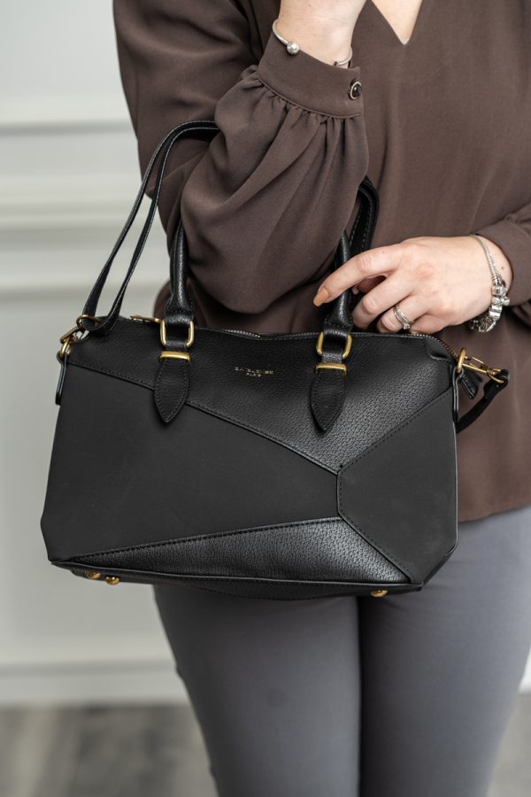 Geanta casual dama din piele ecologica negru un compartiment David Jones BS7001DJ23090028 119