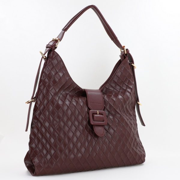 David Jones - Geanta dama shopper piele ecologica visiniu David Jones BS7022DJ2309902