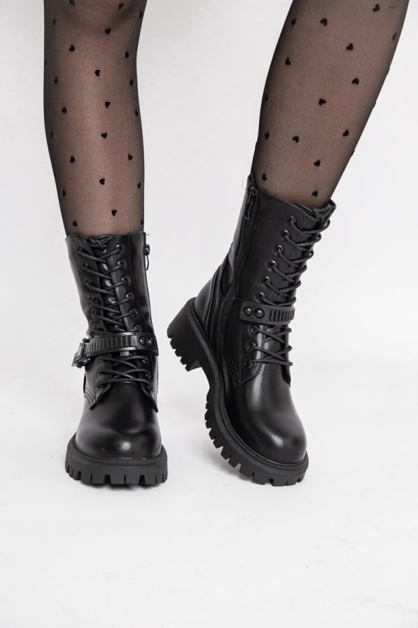 Ghete Femei cu Talpa Groasa Piele Ecologica Negru (BS3028B2310130) 119