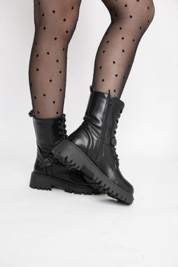 Ghete Femei cu Talpa Groasa Piele Ecologica Negru (BS3028B2310130) 121