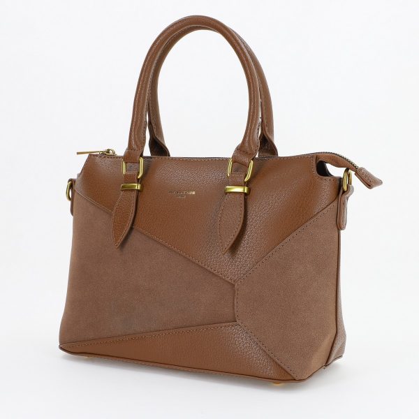 David Jones - Geanta casual dama din piele ecologica maro un compartiment David Jones BS7001DJ23090026