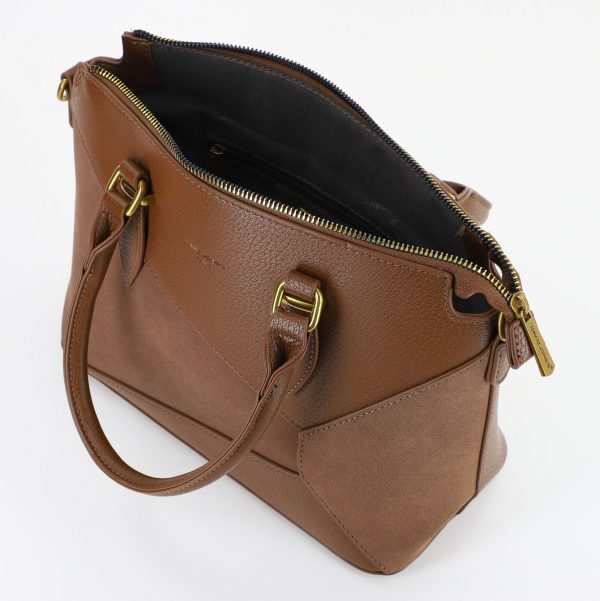 Geanta casual dama din piele ecologica maro un compartiment David Jones BS7001DJ23090026 121