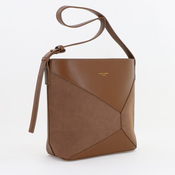 Geanta casual femei tip postas din piele ecologica Maro cafeniu David Jones (BS7002DJ2309385) 121