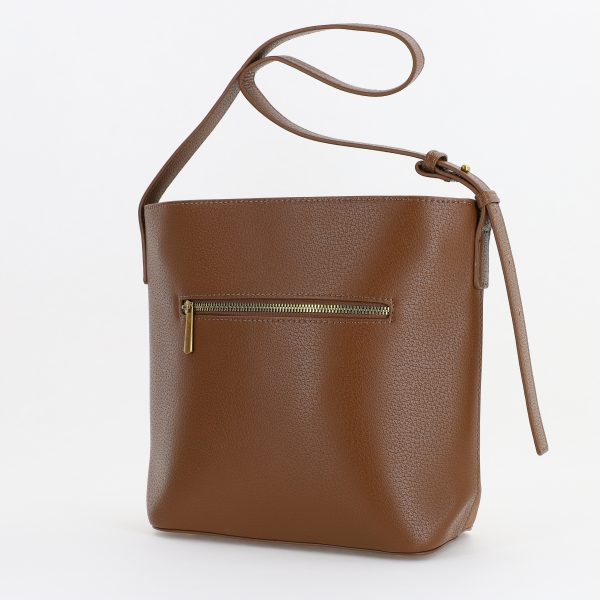 Geanta casual femei tip postas din piele ecologica Maro cafeniu David Jones (BS7002DJ2309385) 122