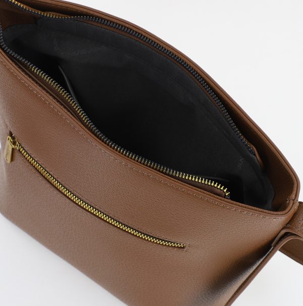 Geanta casual femei tip postas din piele ecologica Maro cafeniu David Jones (BS7002DJ2309385) 123