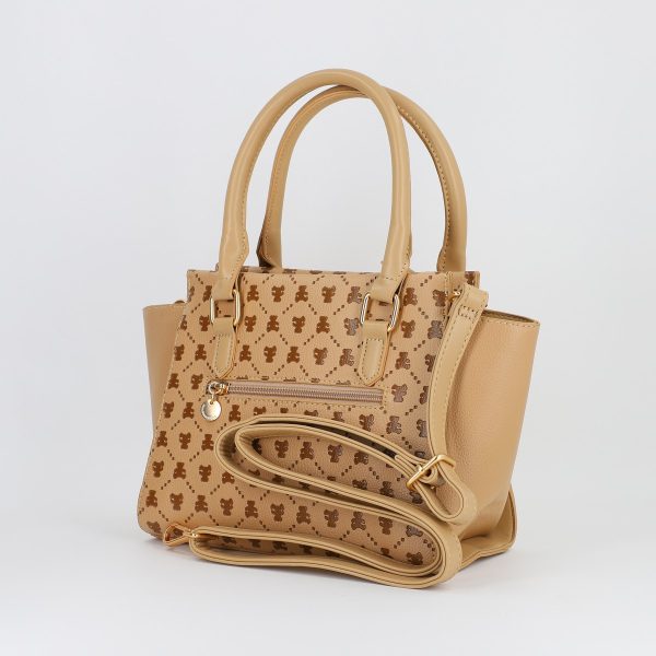 Geanta dama casual cu două compartimente bej Lulu Castagnette BS2319A2307367 122