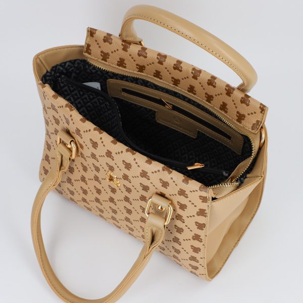 Geanta dama casual cu două compartimente bej Lulu Castagnette BS2319A2307367 123