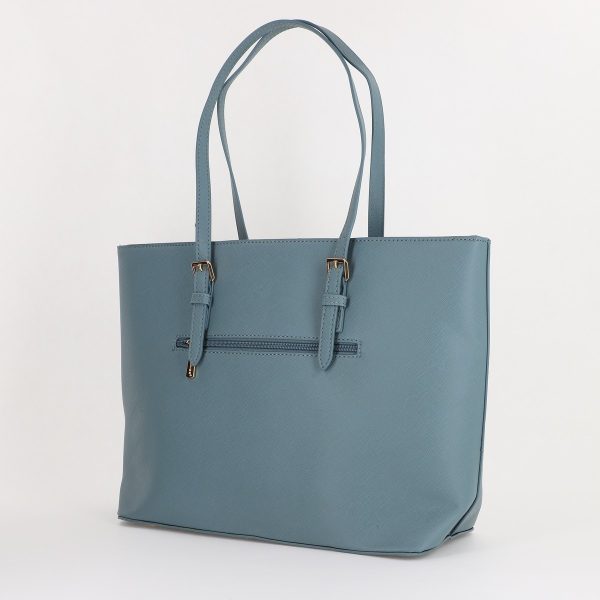 Geanta office dama din piele ecologica Albastru un compartiment David Jones BS6738CM23090010 120