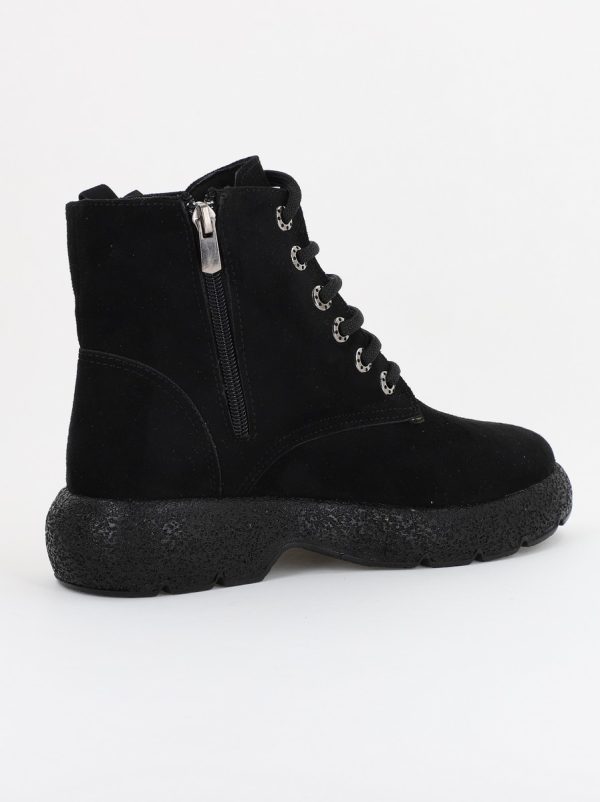 Ghete Femei cu Siret Talpa Groasa Piele Ecologica Negru (BS2002BT2309221) 120