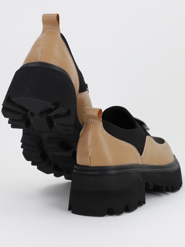 Mocasini Dama Tapla Groasa cu Elastic Maro cu Negru BS1259AY2309144 119