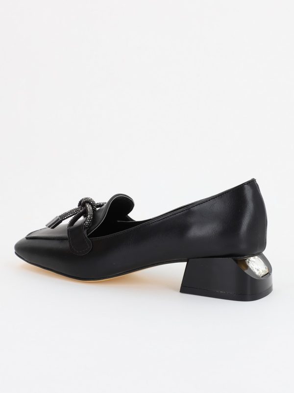 Pantofi cu Toc Eleganti din Piele Ecologica Negru Mat - BS156BA2309201 120