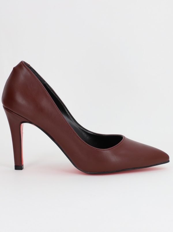 Pantofi Dama cu Toc subtire stiletto Bordo Mat (BS799AY2309111) 122