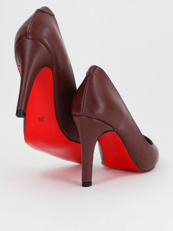 Pantofi Dama cu Toc subtire stiletto Bordo Mat (BS799AY2309111) 120