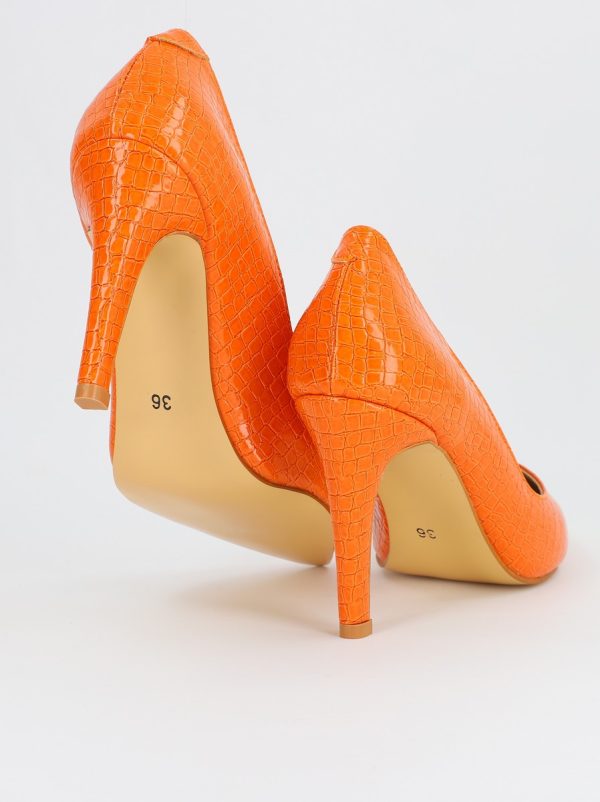 Pantofi Dama cu Toc subtire stiletto Portocaliu Texturat (BS799AY2309109) 120